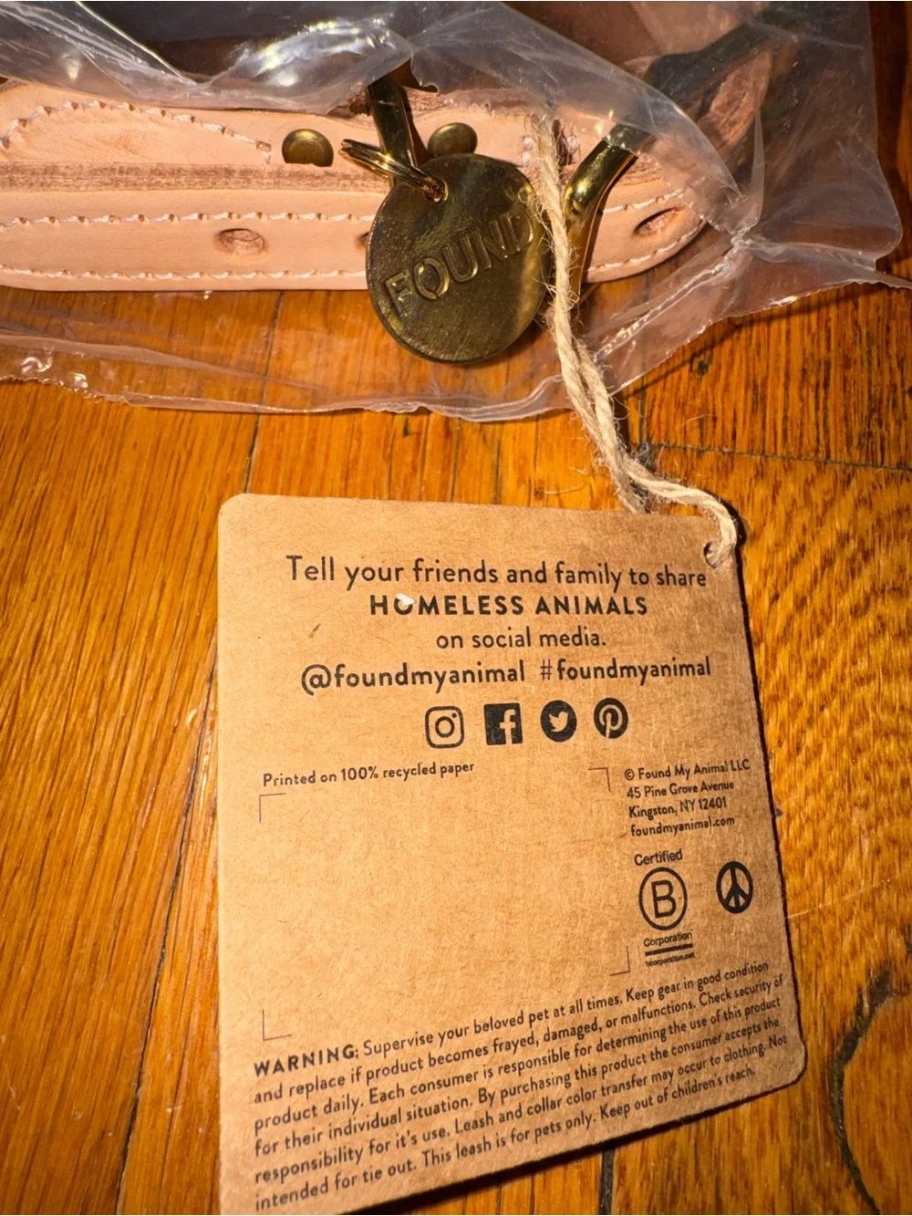 Found My Animal Handcrafted Ombre Cotton Rope and Leather Pet Accessory NWT